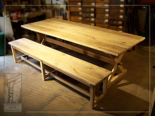 trestle with bench